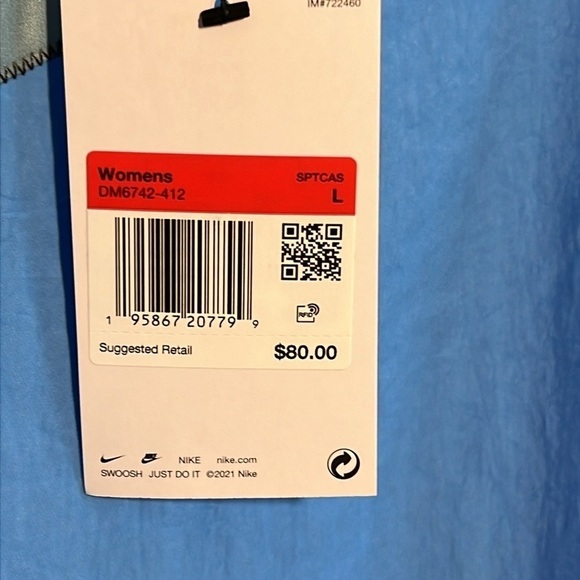 NWT Nike Women SportCasual Swoosh Woven Logo Spaghetti Strap Dress Size Large - Picture 7 of 17